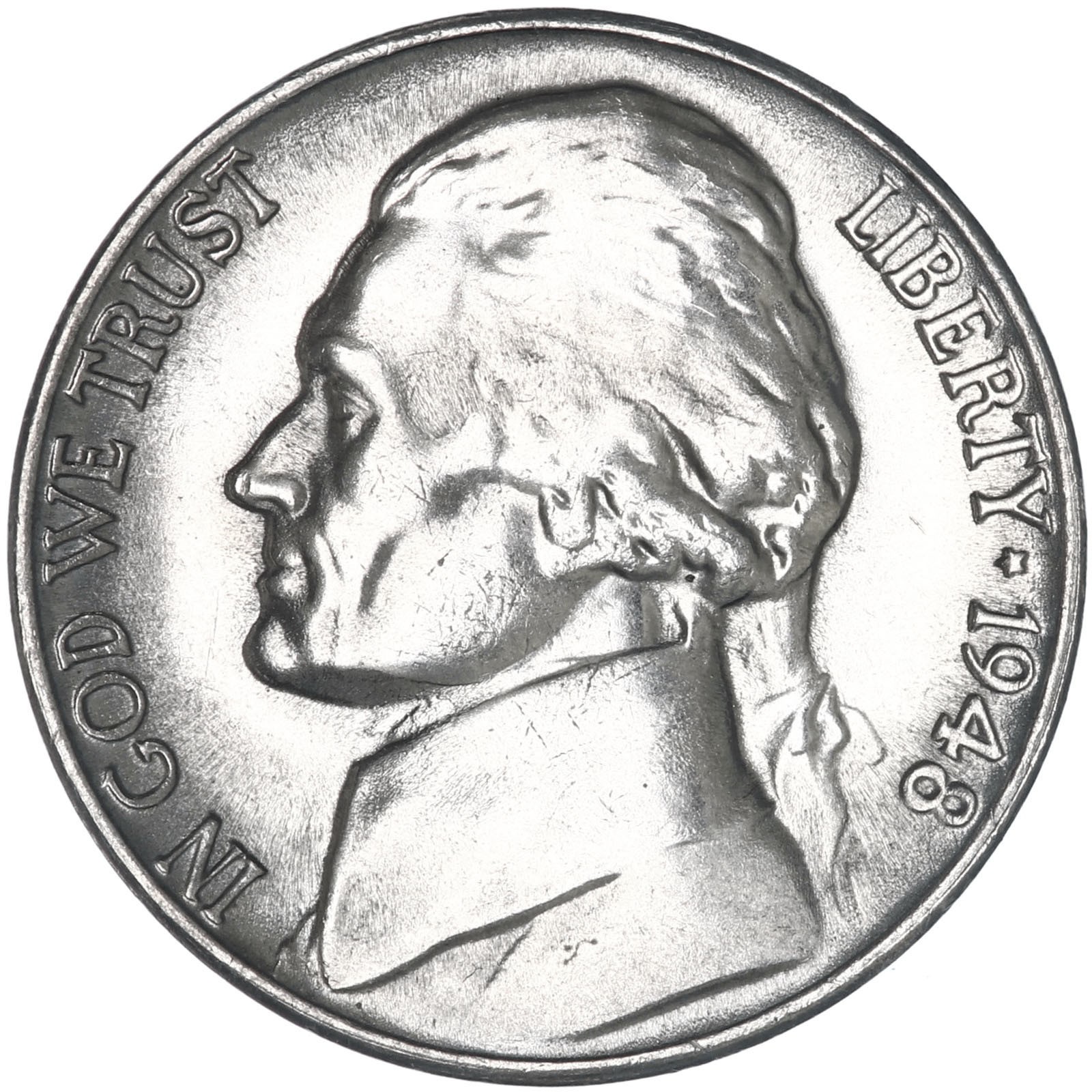 1948 S Jefferson Nickel BU US Coin 1948 S Jefferson Nickel BU US Coin