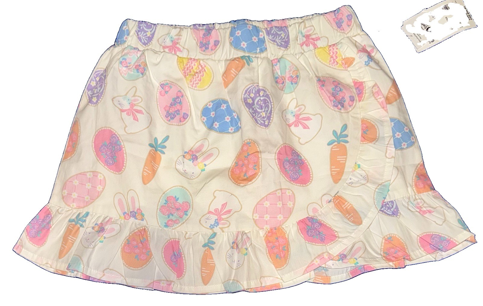 NWT Gymboree Girls Size 6 Poplin Easter Egg Bunny Ruffle Skort New