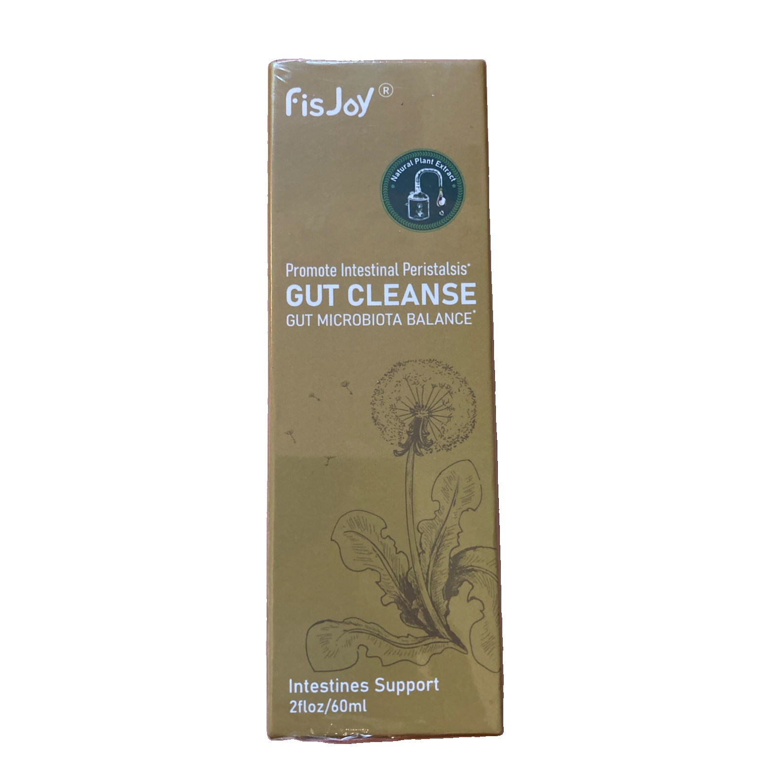FisJoy Gut Cleanse Drops 2oz/60ml Gut Microbiota Balance Exp 10/26