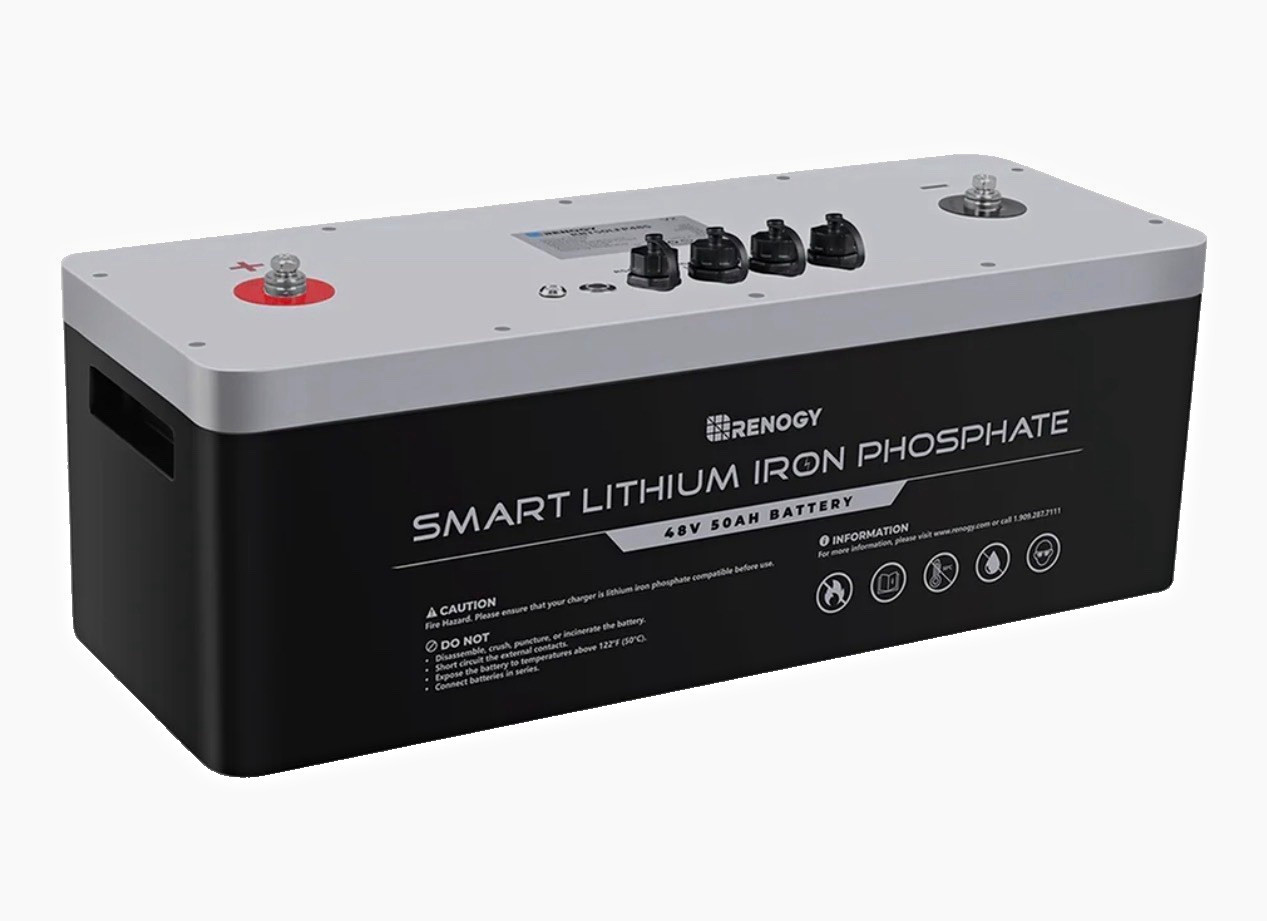 Renogy Smart LiFePO4 Battery 48V 50Ah for Solar/Wind Devices