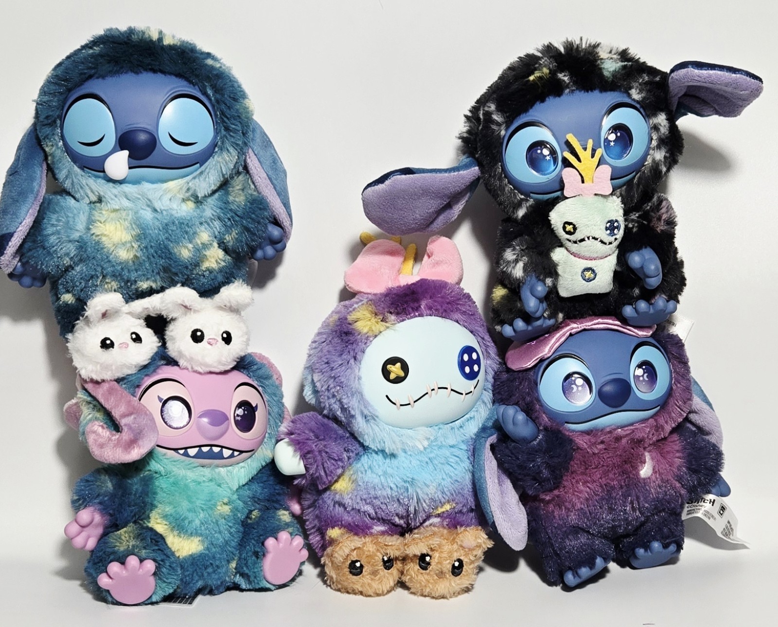 Happy Haul Disney Stitch Sleepy Stars Scrump Angel Vinyl Plush Set