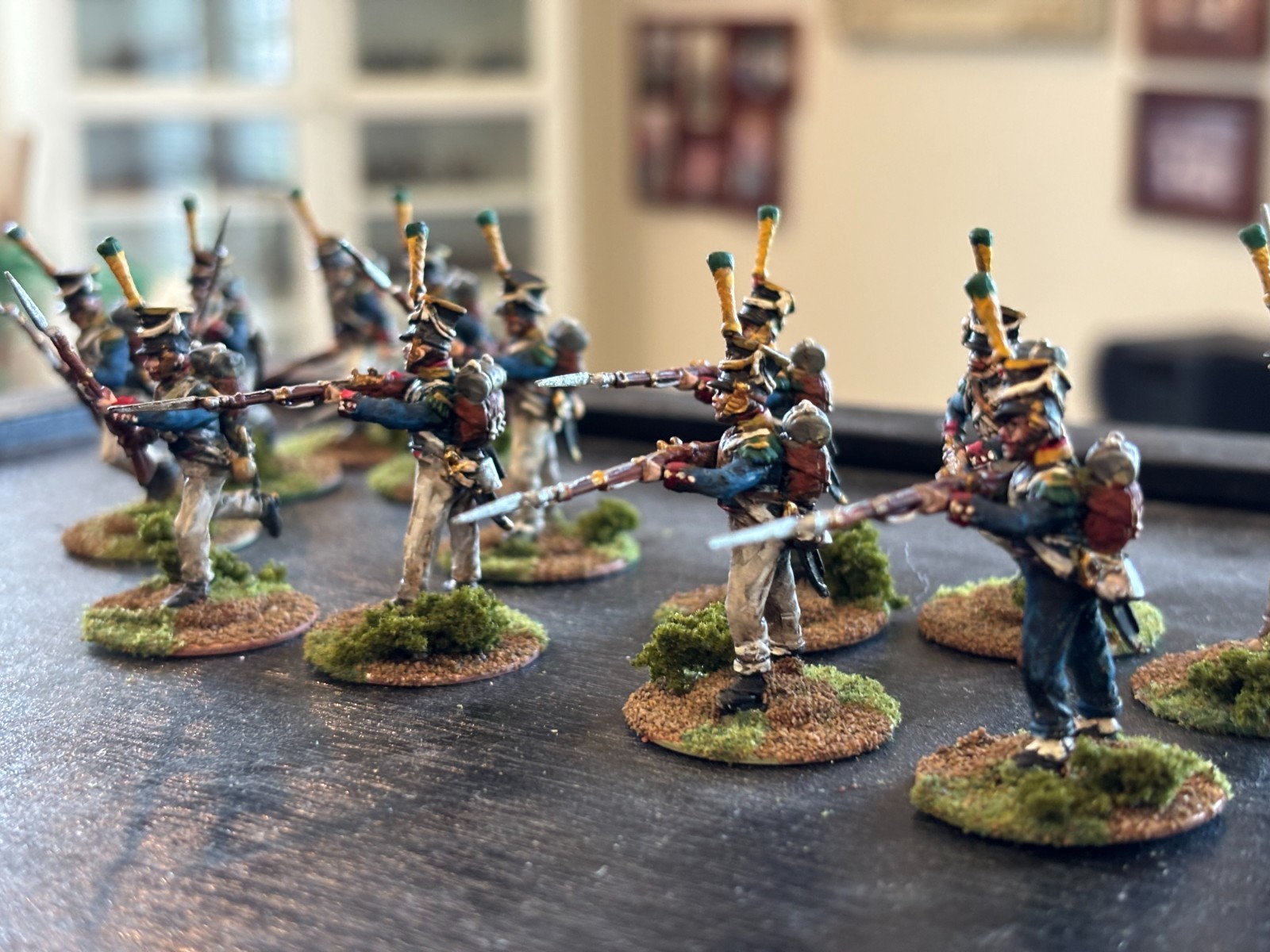 28MM NAPOLEONIC POLISH LIGHT INFANTRY PAINTED PERRY PLASTIC MINIATURES