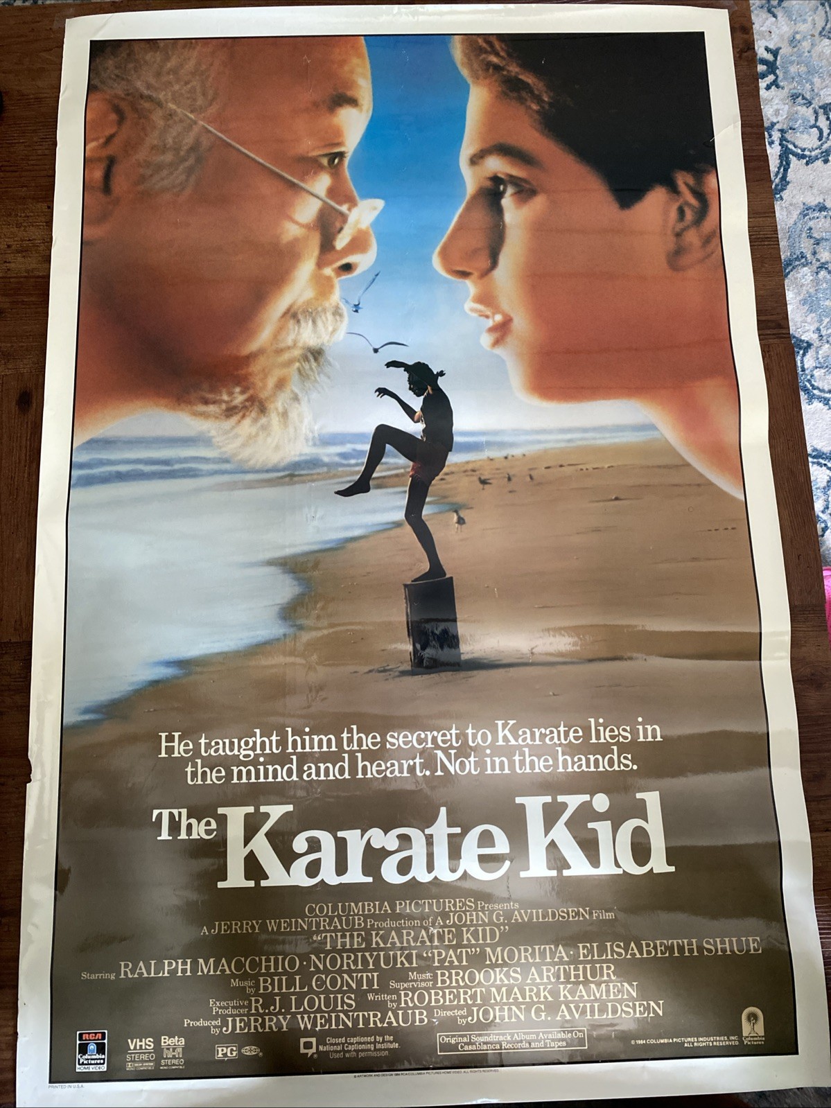 Karate Kid 1984 ORIGINAL 27X41 ROLLED NM MOVIE POSTER RALPH MACCHIO PAT MORITA