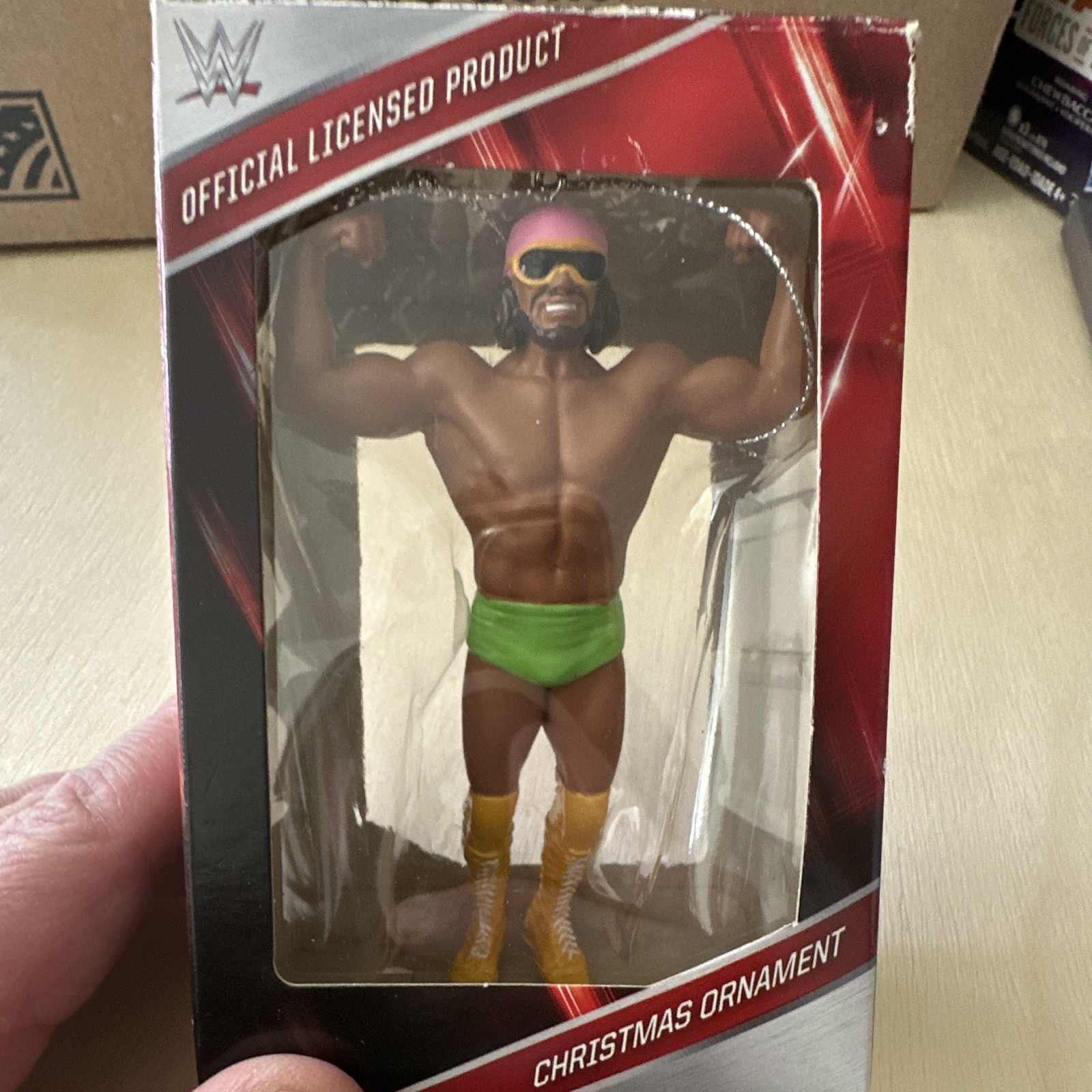 WWE Macho Man Rare Boxed Christmas Hanging Ornament 