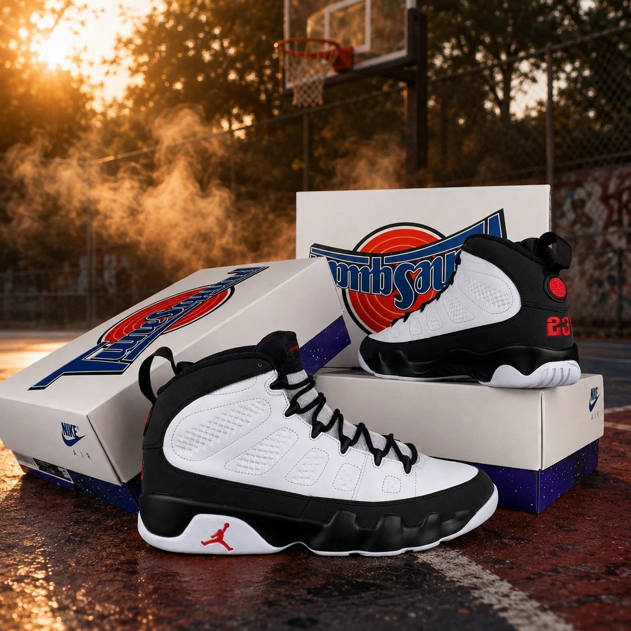 (MEN Size US) - Jordan 9 Retro OG 'Space Jam' 2026 IX6179-100 (MEN Size US) - Jordan 9 Retro OG 'Space Jam' 2026 IX6179-100