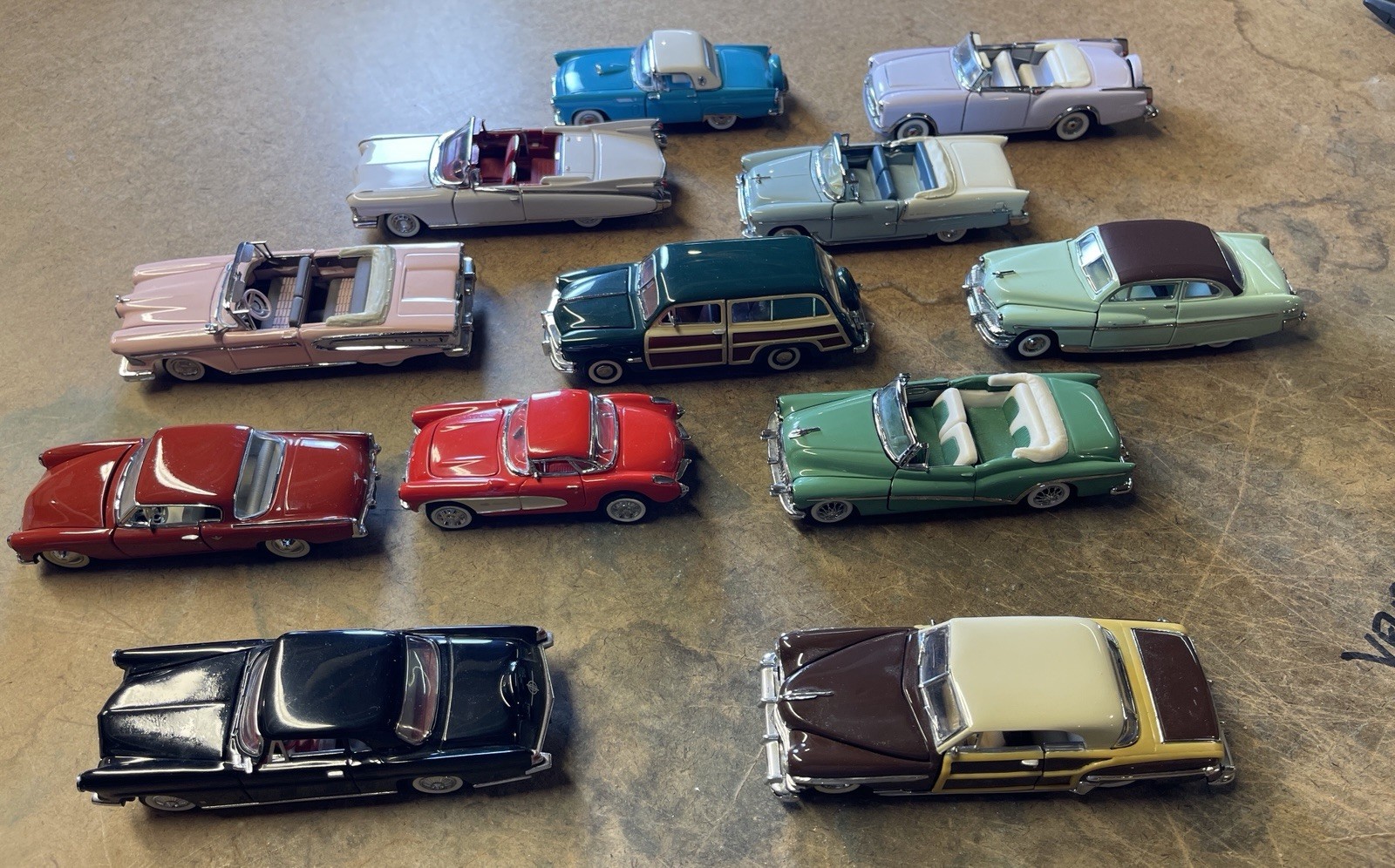 Lot of 12 Franklin Mint 1/43 Classic Cars of the 50s Diecast Collection Loose