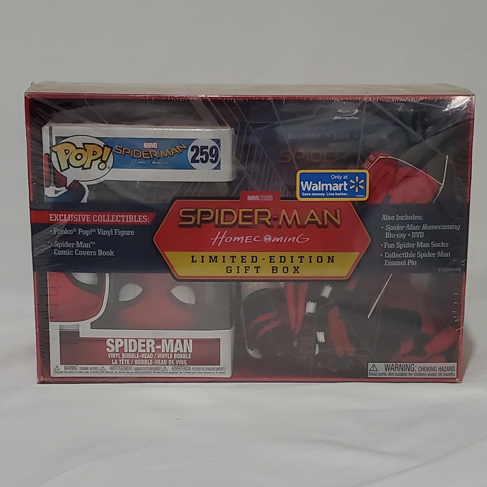 Spider-Man Homecoming Limited Edition Funko Pop Gift Box 259 Blu-ray DVD Walmart