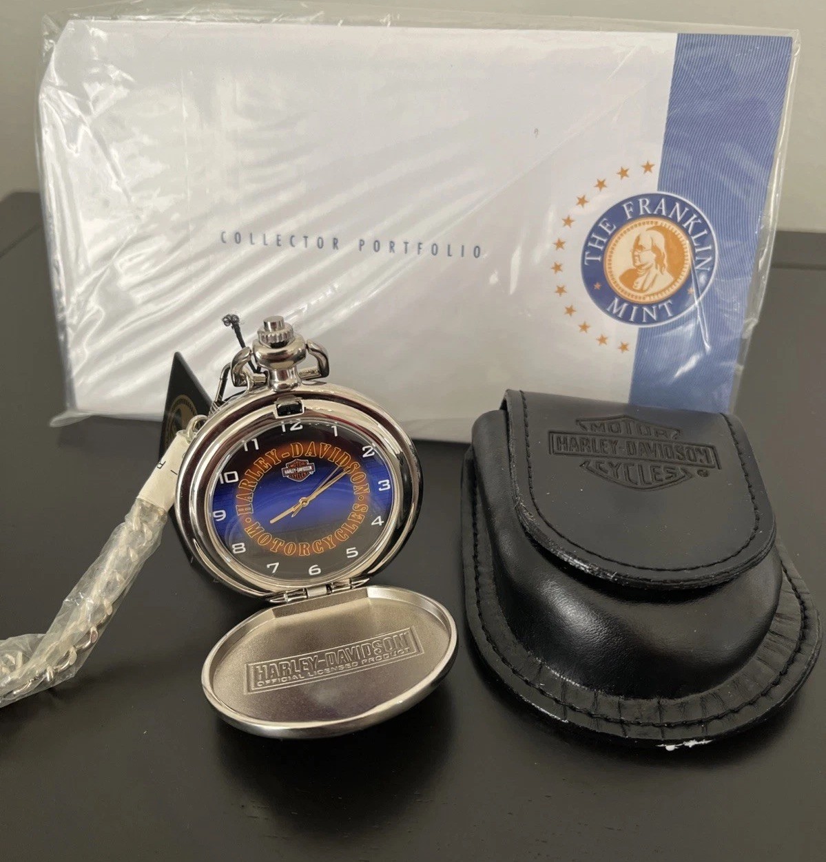 Harley Davidson Franklin Mint Pocket Watch American Classic B11E046 NEW