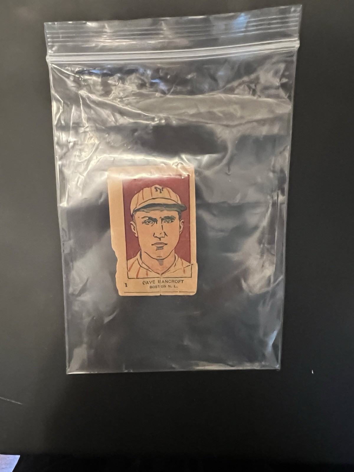 1926 Dave Bancroft HOF Strip Card, Hand Cut
