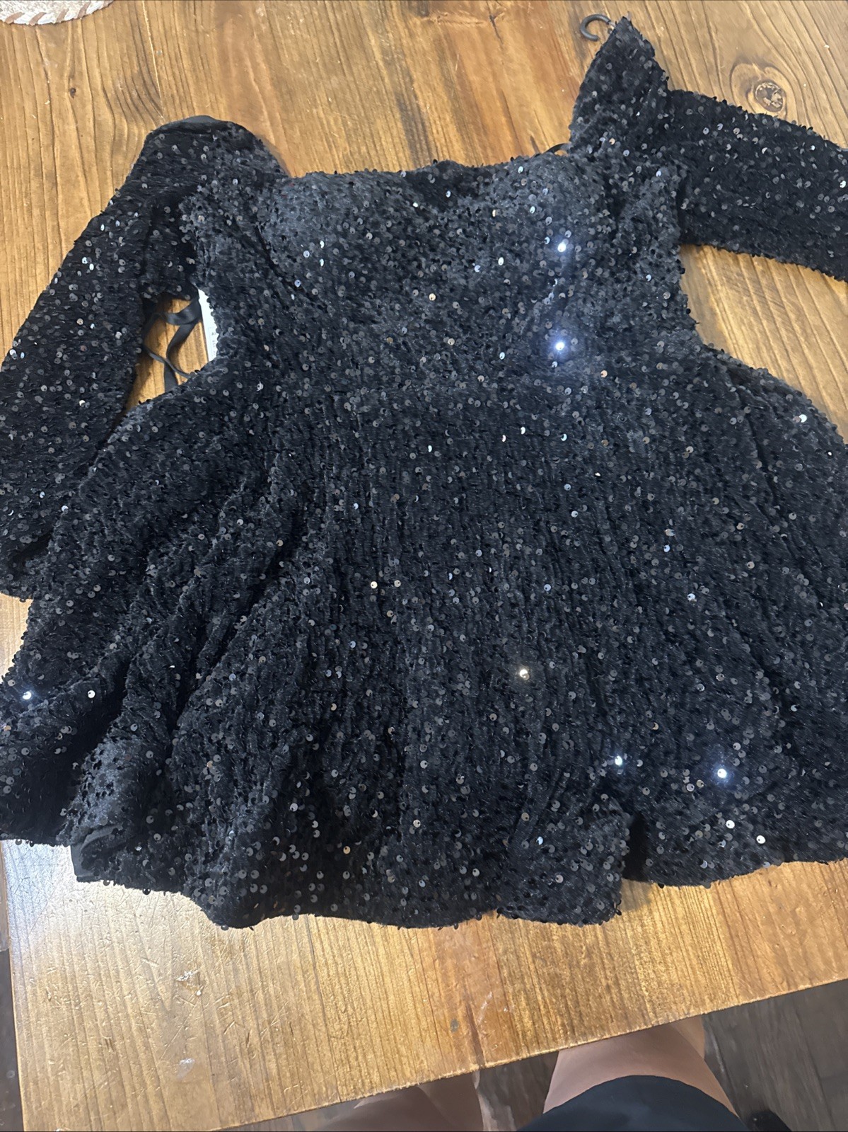 Women’s Black Sequin Gown Size 18 Lace Up Corset Bustier Formal Dress NWT