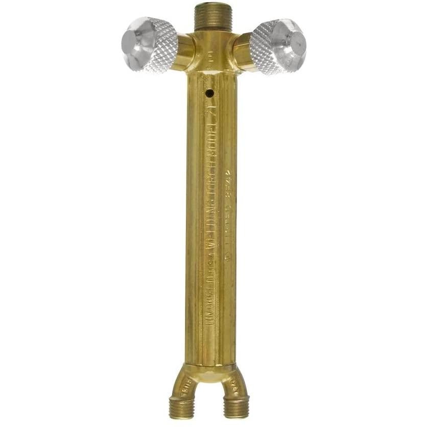 Uniweld 71 Welding Handle with A Hose Connections and Front Valves 6 in long 003