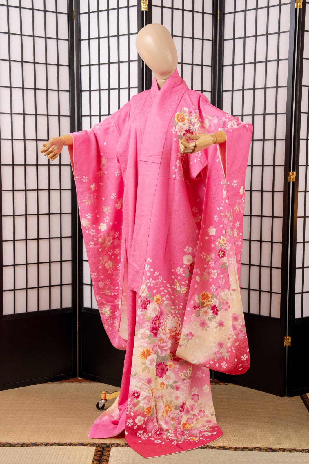DEAR VANILLA JAPANESE FURISODE SILK KIMONO WOMEN\'S AUTHENTIC JAPAN MADE VINTAGE