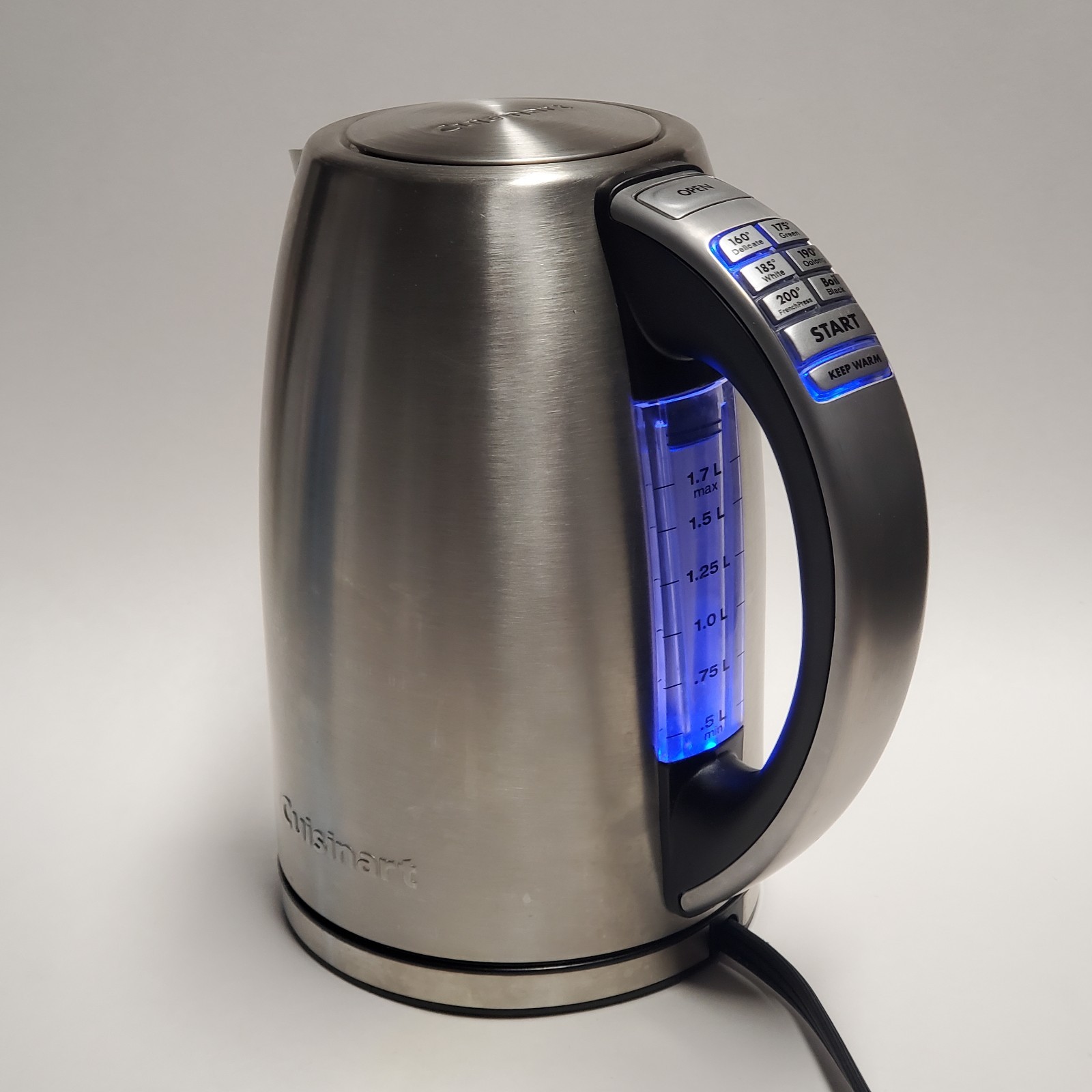 Cuisinart CPK-17DL PerfecTemp Electric Kettle Stainless Steel Programmable 1500W
