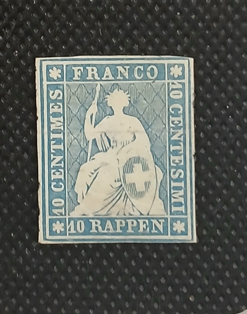 Switzerland 1854 Scott #16 Mint