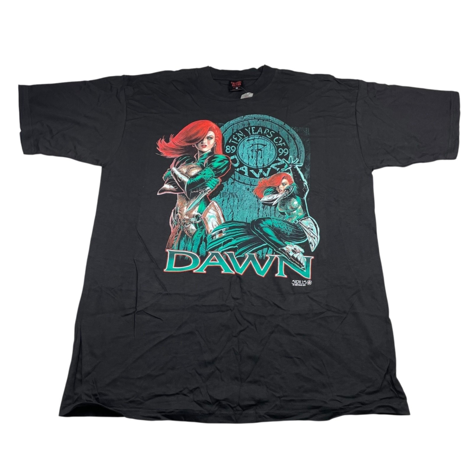 VTG NEW 1999 Sirius 10 Years Cry For Dawn Linser Comic S/S T-Shirt • USA • XL VTG NEW 1999 Sirius 10 Years Cry For Dawn Linser Comic S/S T-Shirt • USA • XL