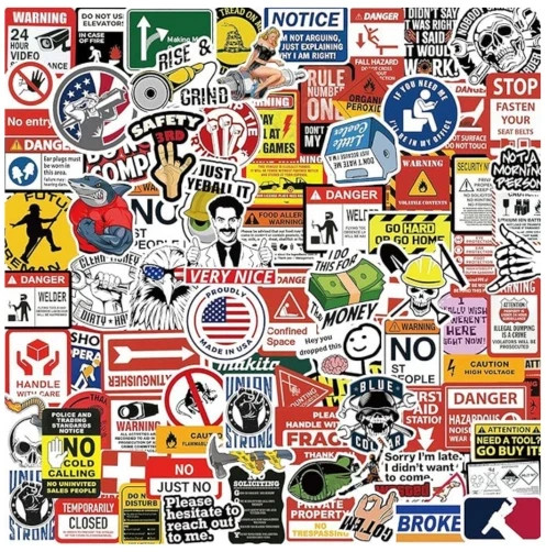 160 Funny Blue Collar Stickers for Adult Men\'s Hard Hats & Tools - Great Gifts