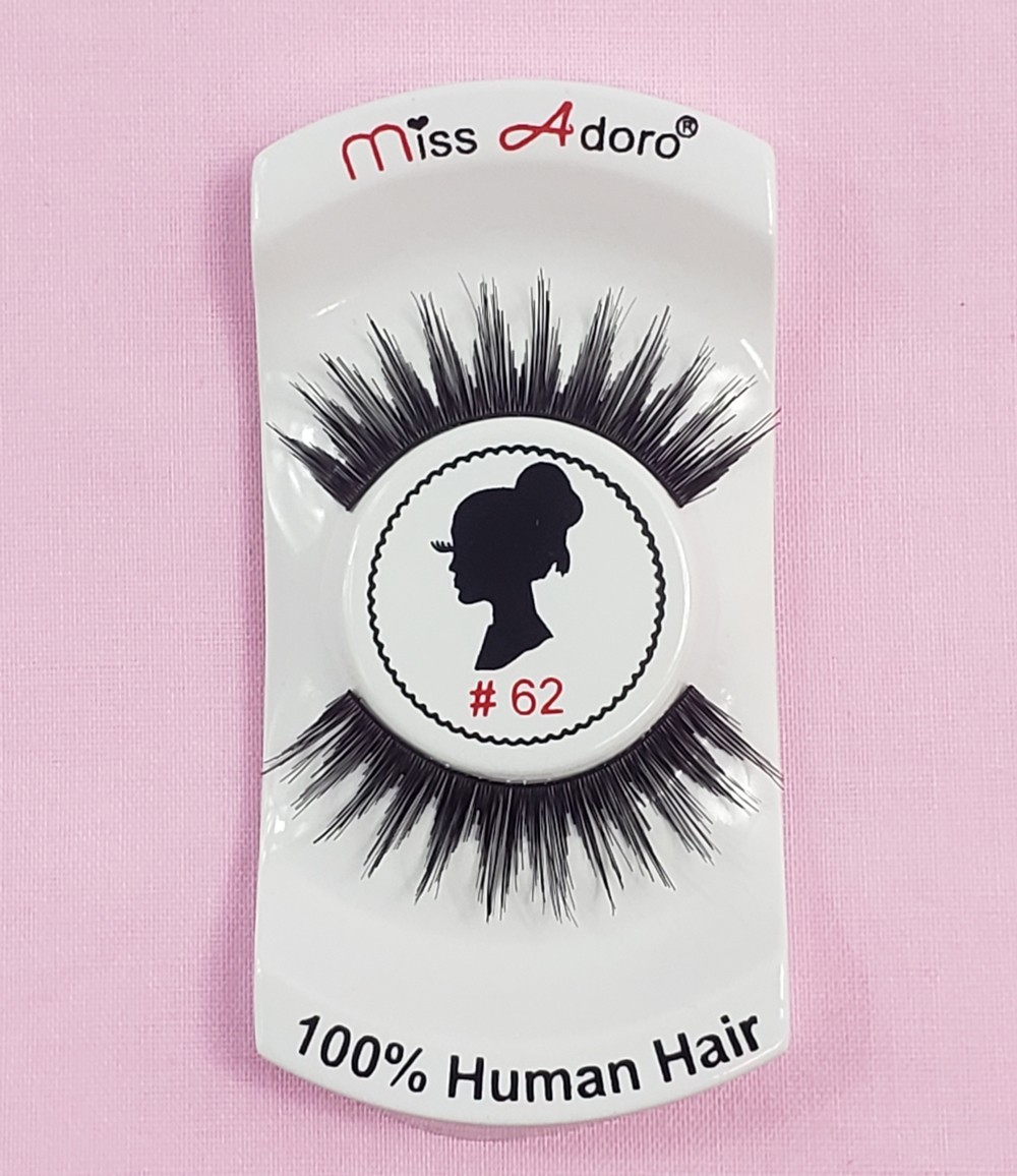 12 pack miss Adoro Human Hair Eyelashes Style #62