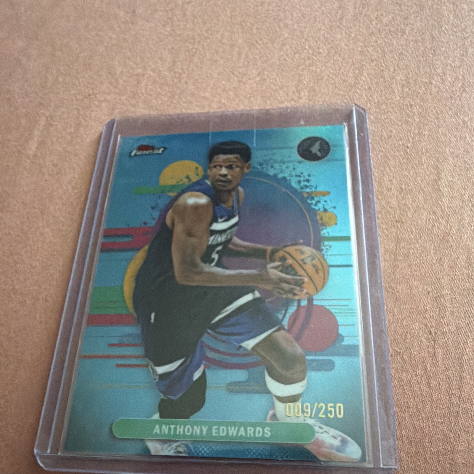2025-26 Topps Finest - Uncommon Anthony Edwards #158 Sky Blue Refractor /250