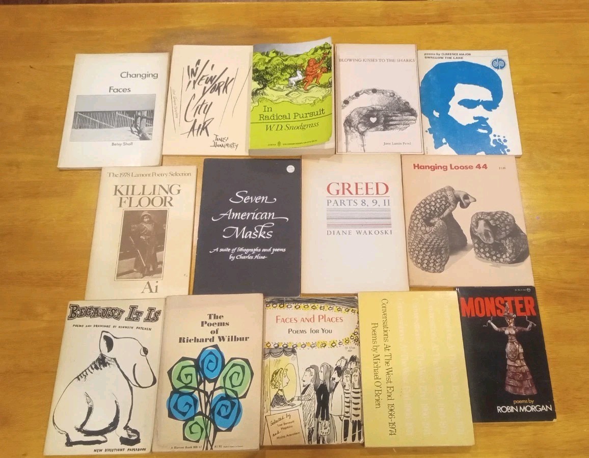  Lot Of 14 Vintage Poetry Books Mixed Collection Library Reading Literature