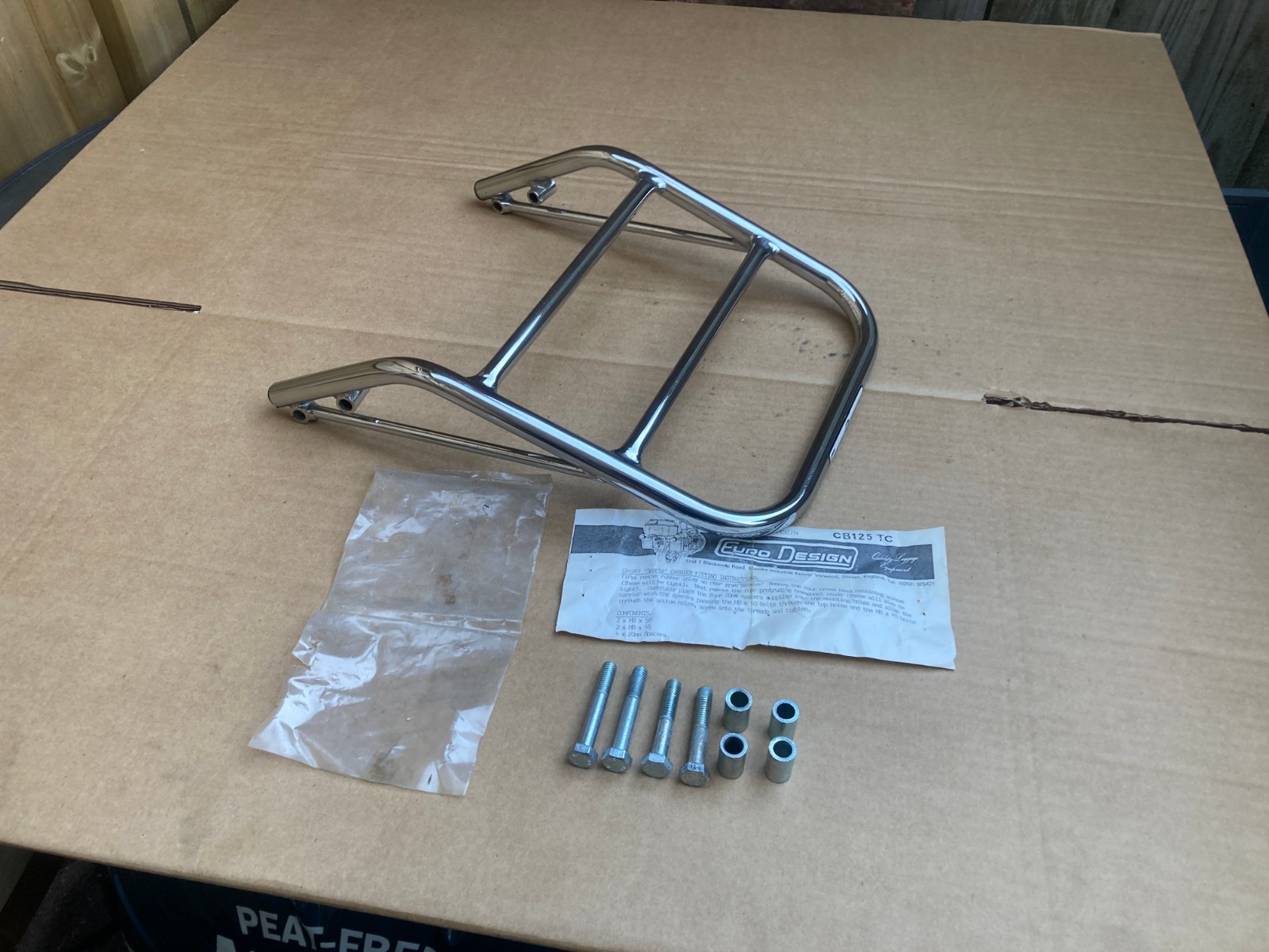 Honda CB125TD Superdream JC06 Rear Luggage Carrier Rack Euro Design CB125T CB125 Honda CB125TD Superdream JC06 Rear Luggage Carrier Rack Euro Design CB125T CB125