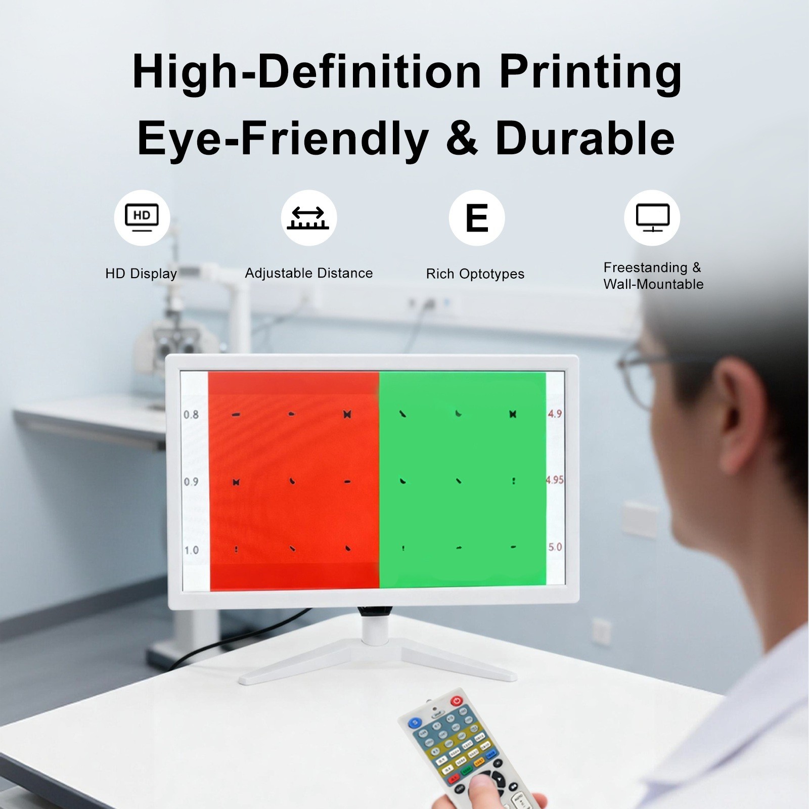 19 Inch Screen Ophthalmic LCD Visual Acuity Vision Chart Optical Testing Monitor 19 Inch Screen Ophthalmic LCD Visual Acuity Vision Chart Optical Testing Monitor