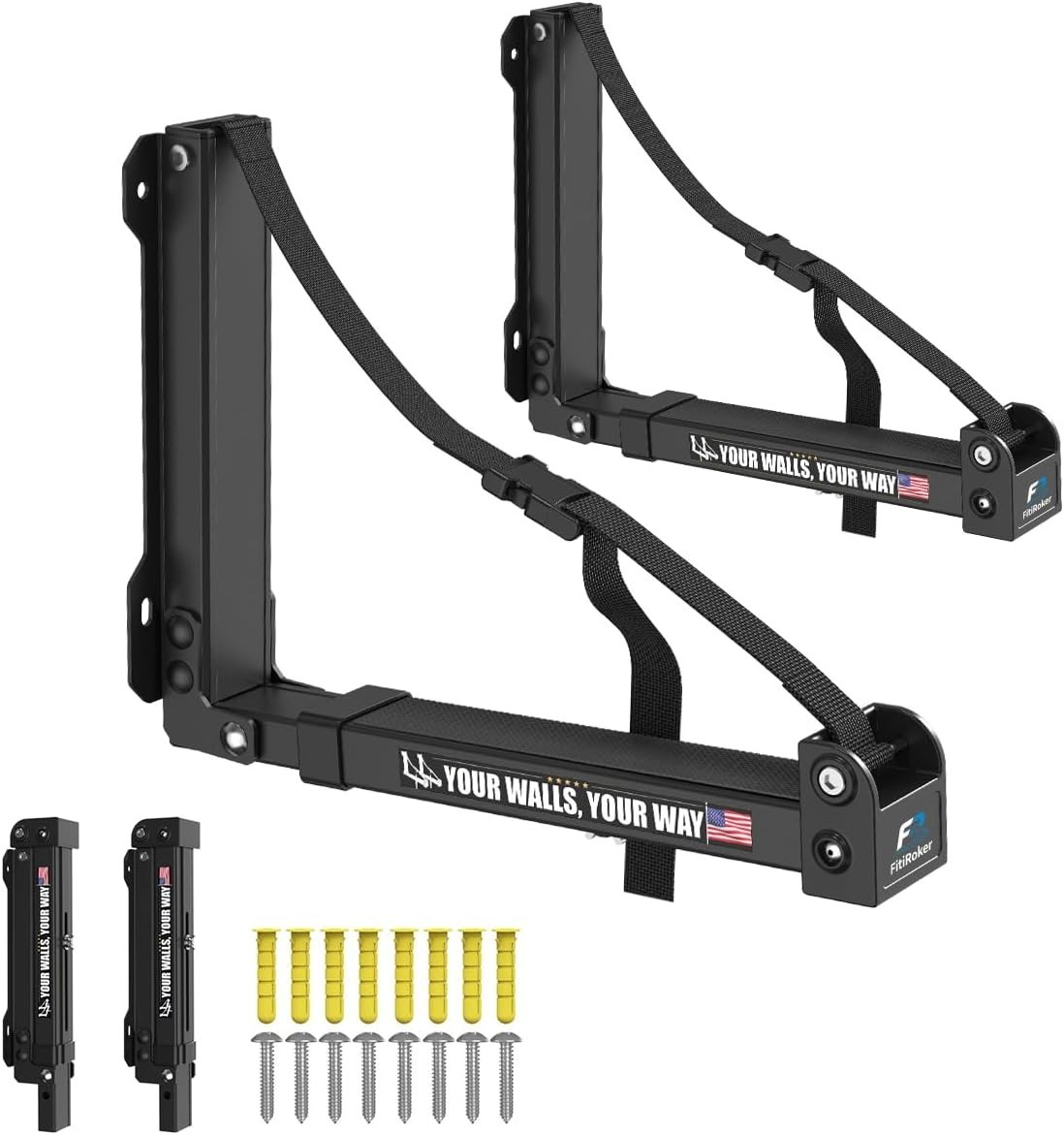 Foldable Kayak Wall Rack | Heavy-Duty 9.5-13.8\ Foldable Kayak Wall Rack | Heavy-Duty 9.5-13.8\