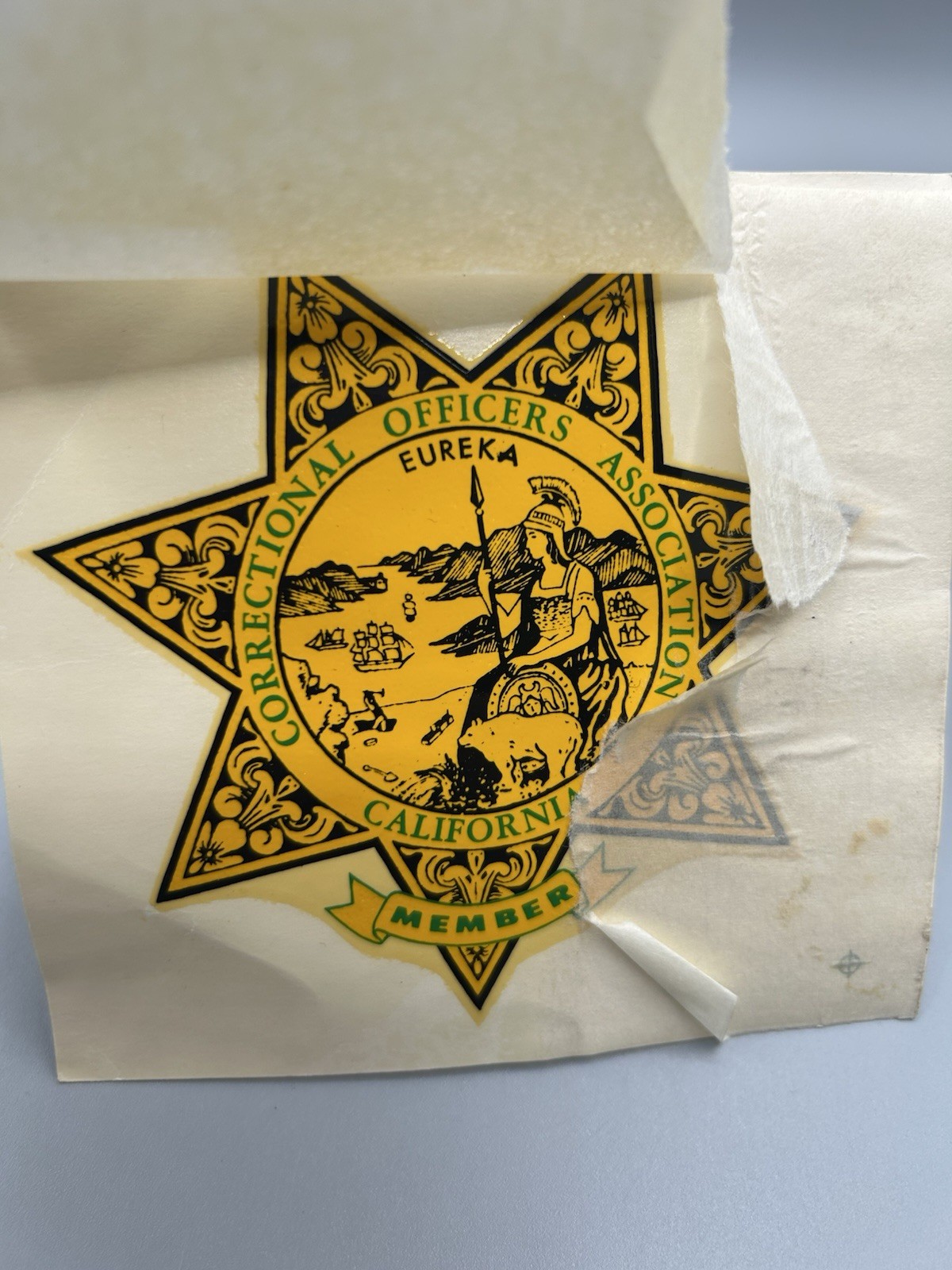 VTG CALIFORNIA CA Correctional Officers Association Member Star Transfer Decal