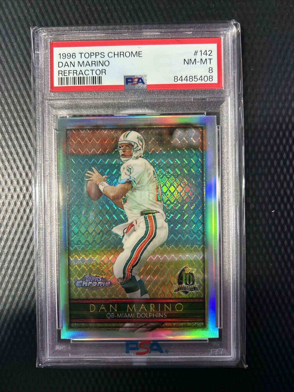 1996 Topps Chrome - Dan Marino #142 Refractor PSA 8 Super Rare Cards