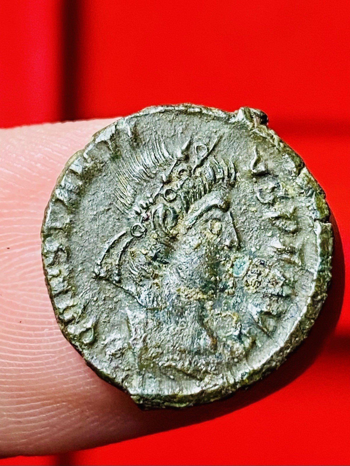 Constantius II AE Nummus Trier AD 348, VICTORIAE, VERY RARE, EX ZSCHUCKE, VG-VF+