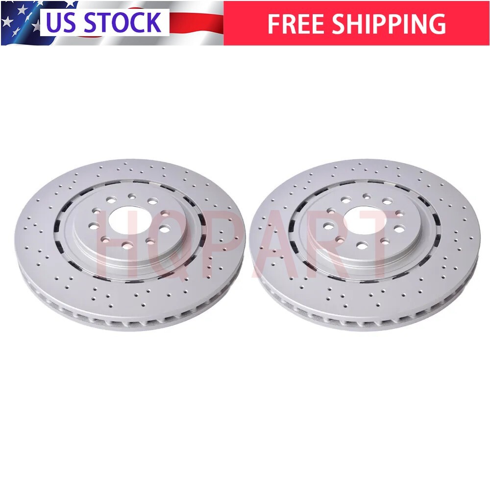 New For Maserati Ghibli Quattroporte Front Brake Rotors set of 2 670030935