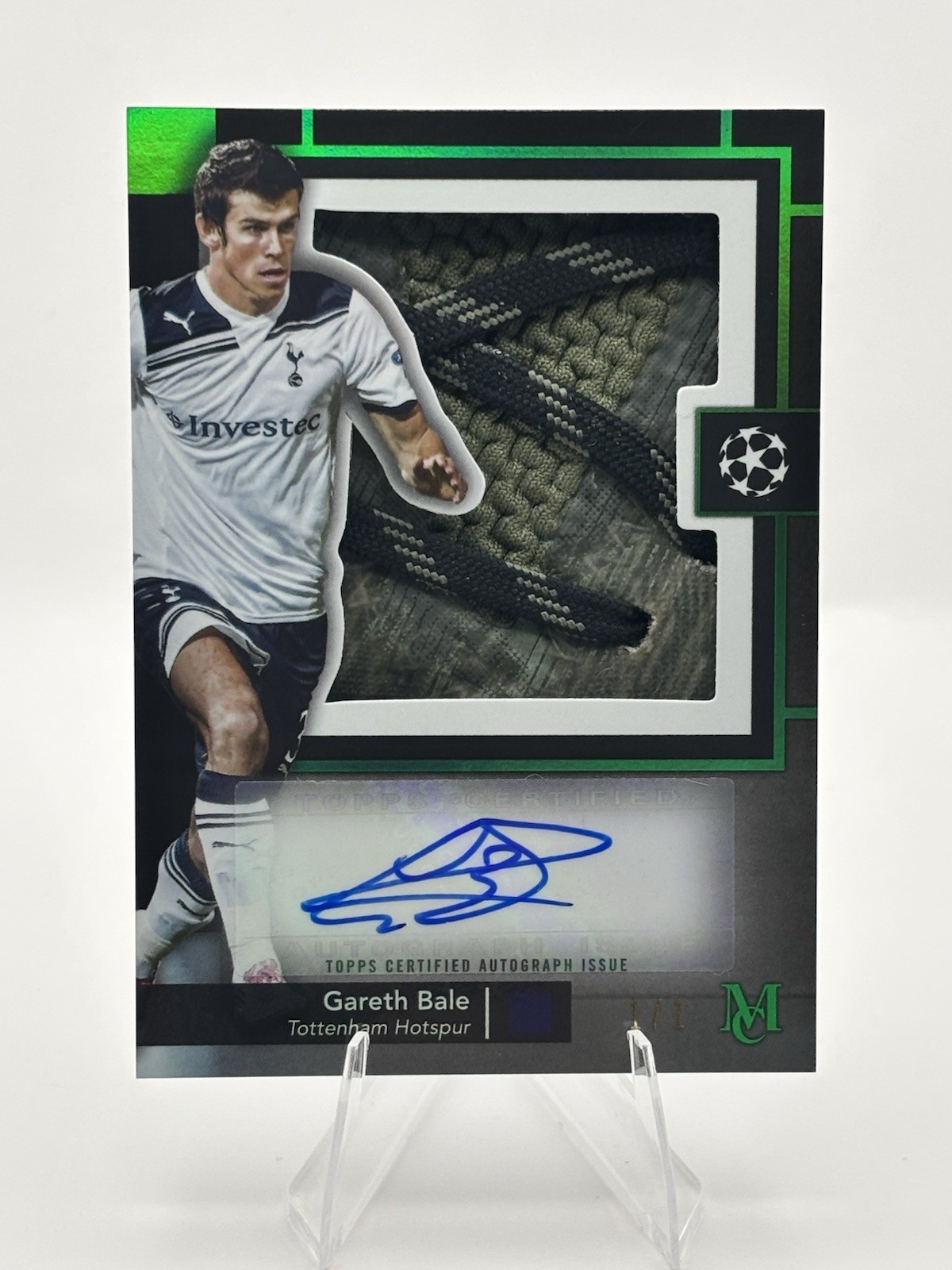 Gareth Bale 1/1 2024-25 TOPPS MUSEUM UCC LEGACY LACES AUTO Tottenham Gareth Bale 1/1 2024-25 TOPPS MUSEUM UCC LEGACY LACES AUTO Tottenham