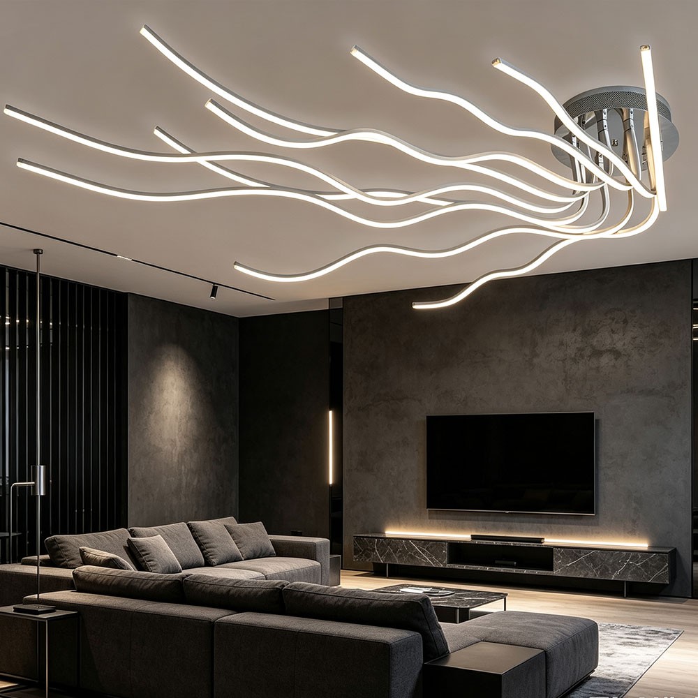DIY Modern LED Aluminum Ceiling Light DIY Chandelier Living Room Ceiling Fixture