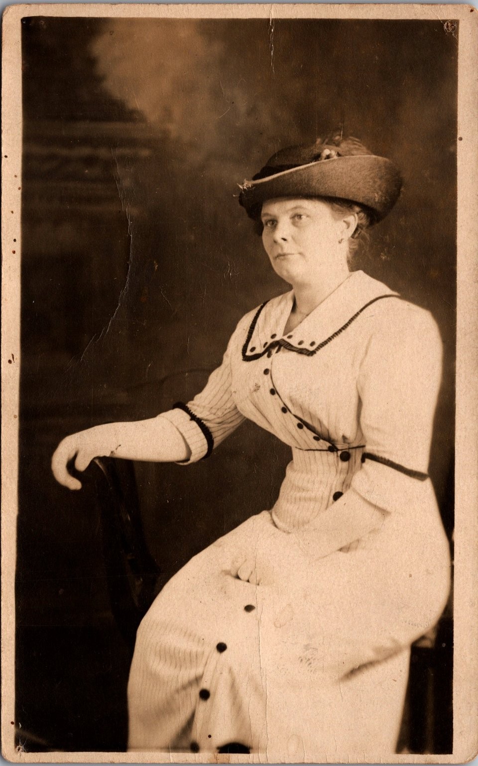 RPPC Real Photo Postcard Woman Portrait Schenectady NY Springfield MA c1910
