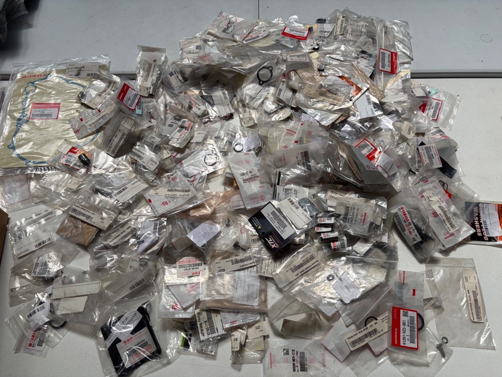 Huge Resale Lot of OEM Brand New Parts/Hardware Kawasaki Yamaha Suzuki Honda A3
