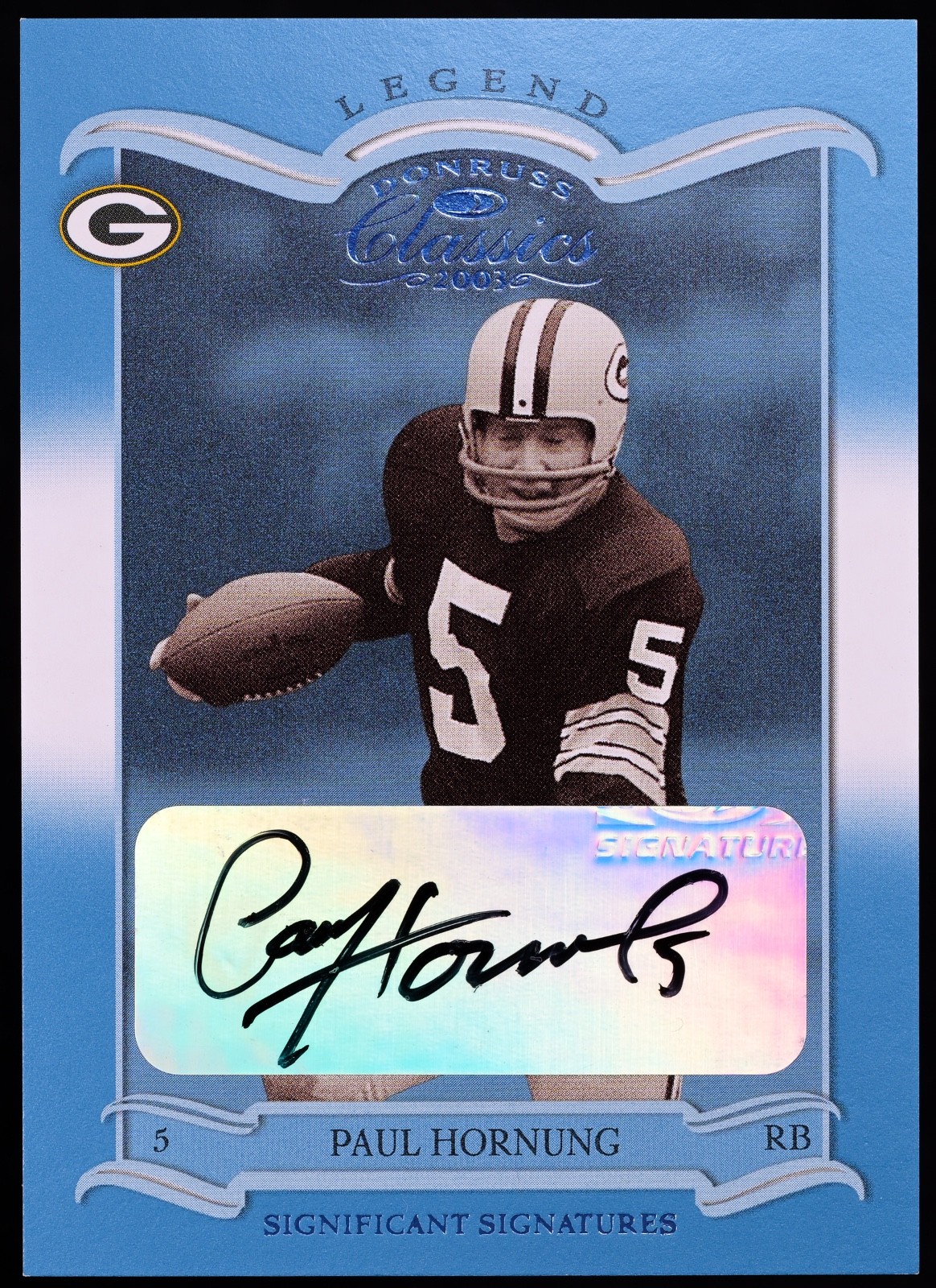 2003 Donruss Classics Significant Signatures Paul Hornung #139 /200 JERSEY #5 🔥 2003 Donruss Classics Significant Signatures Paul Hornung #139 /200 JERSEY #5 🔥