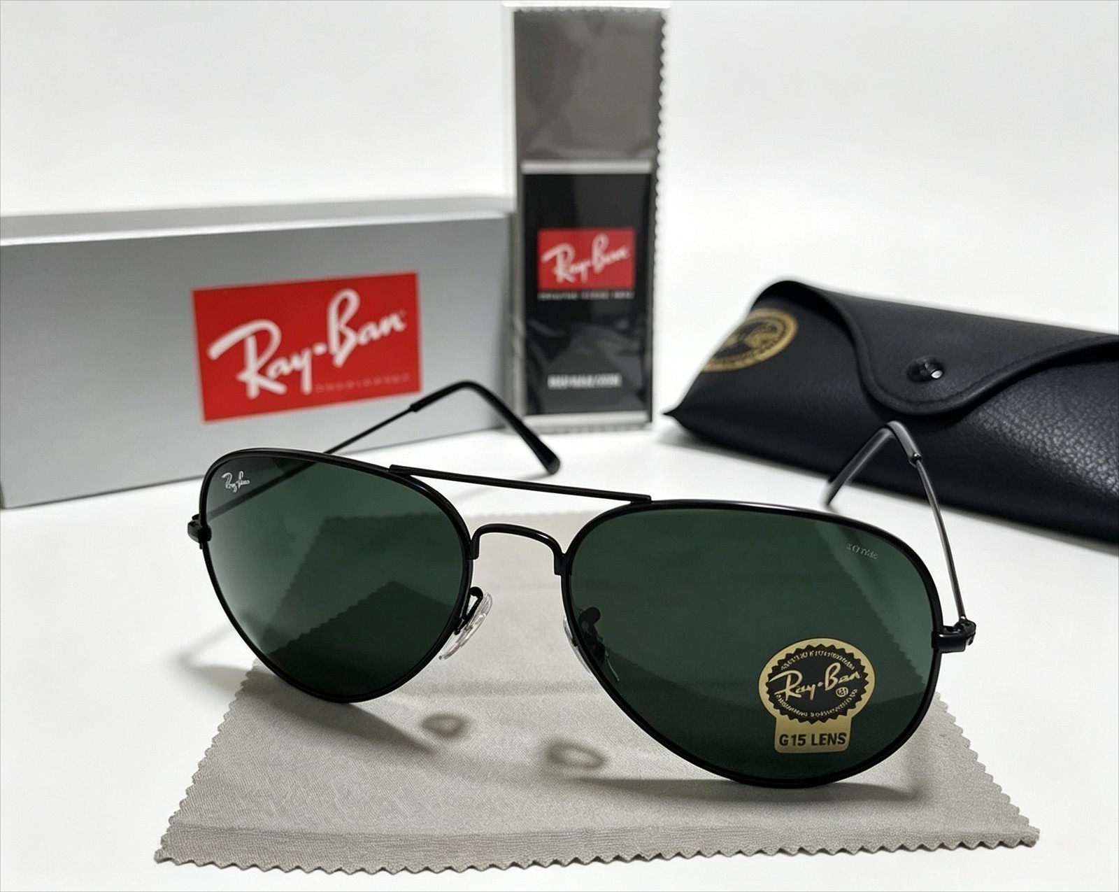 RAY-BAN RB3026, aviator sunglasses , Black Frame/Large 62mm Green Lens RAY-BAN RB3026, aviator sunglasses , Black Frame/Large 62mm Green Lens