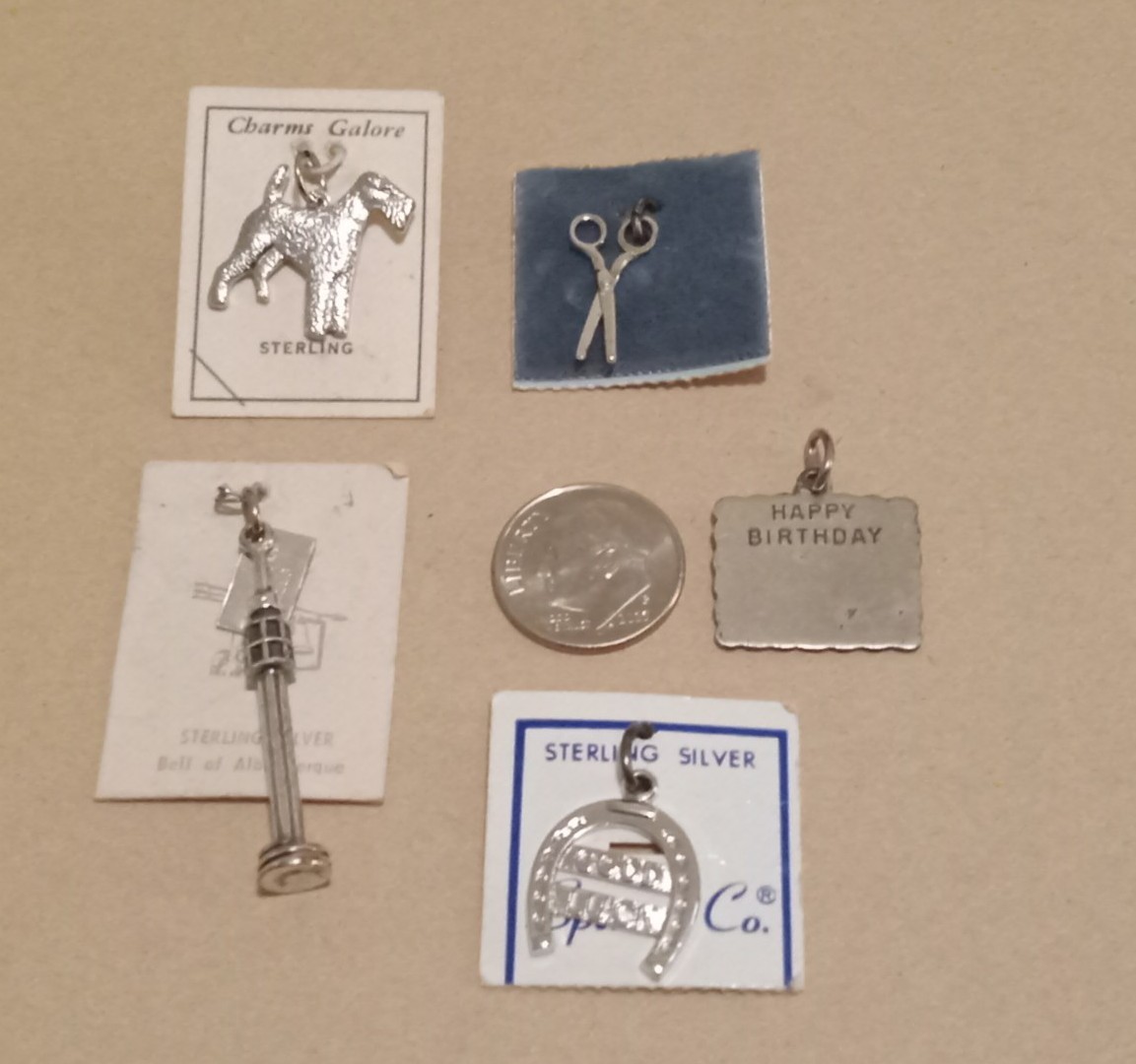 Vintage Sterlling Silver Charms (5 CHARMS) Vintage Sterlling Silver Charms (5 CHARMS)
