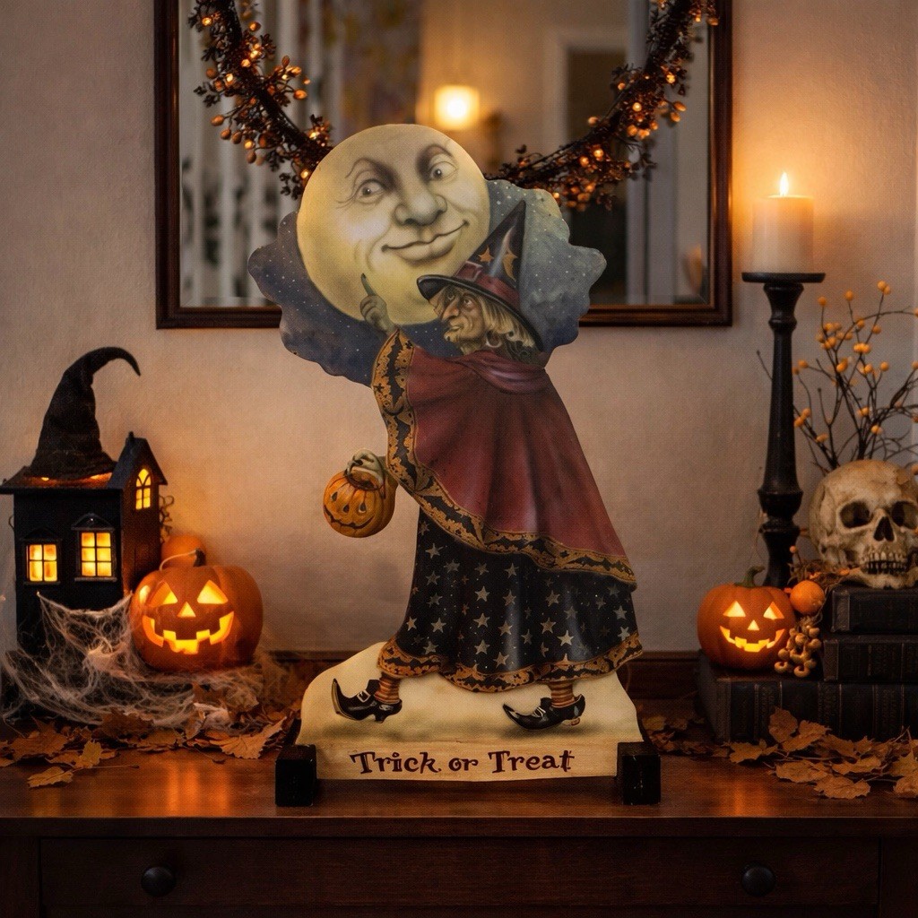 Boardwalk Originals 18”x 10” Trick or Treat Witch by Bonnie Barrett Hand Signed