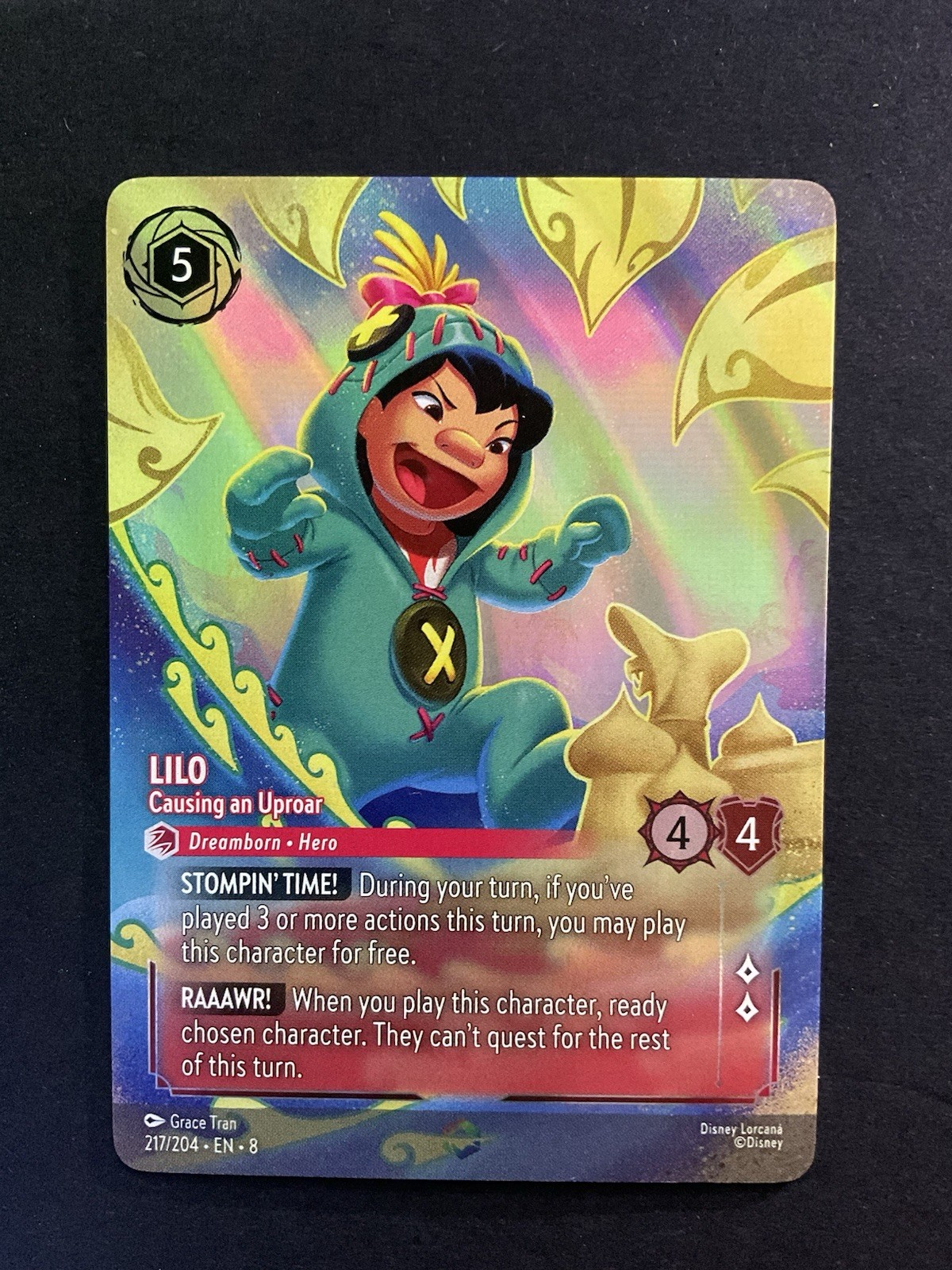 Disney Lorcana Lilo - Causing an Uproar 217/204 EN Enchanted Foil