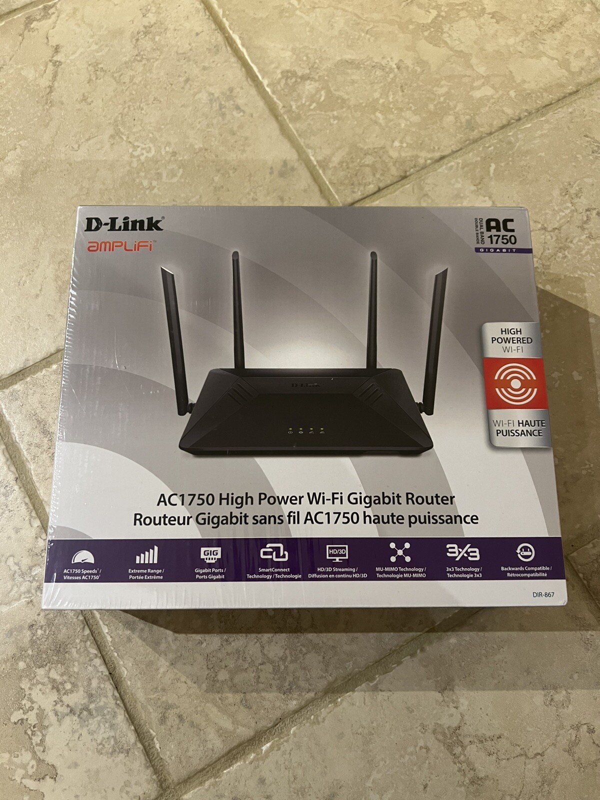 D-Link AC1750 WiFi Wireless Router Smart Dual Band MU-MIMO DIR-867