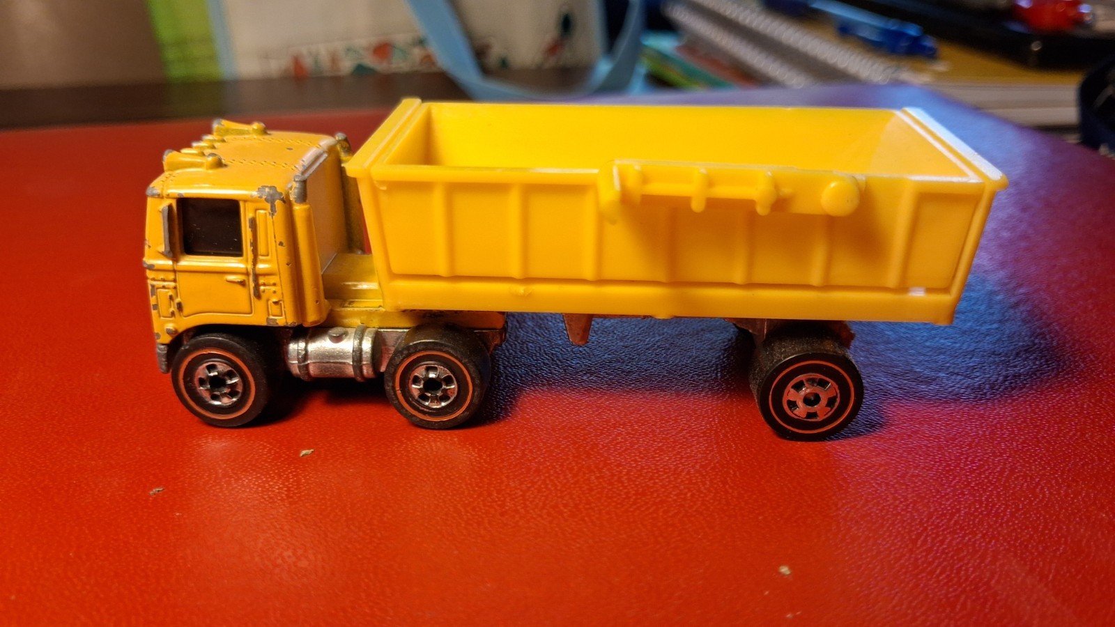 Vintage Mattel Road King Cab Mountain Mining And Trailer Hot Wheels Redline