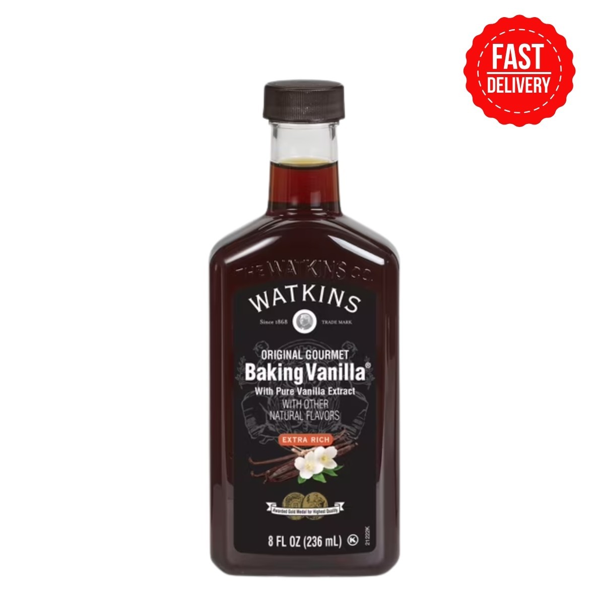 Watkins All Natural Original gourmet baking Vanilla with Pure Extract 8 fl oz...