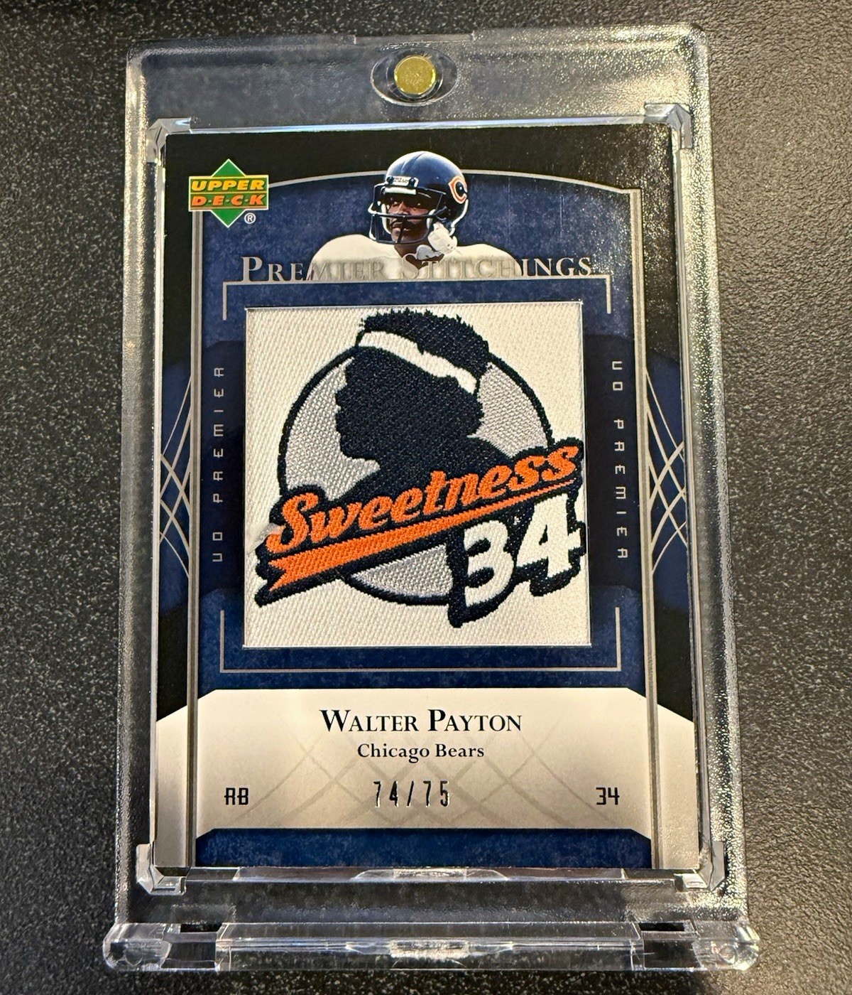 2007 UD Premier Walter Payton Bears Premier Stitchings Patch PS-41 74/75