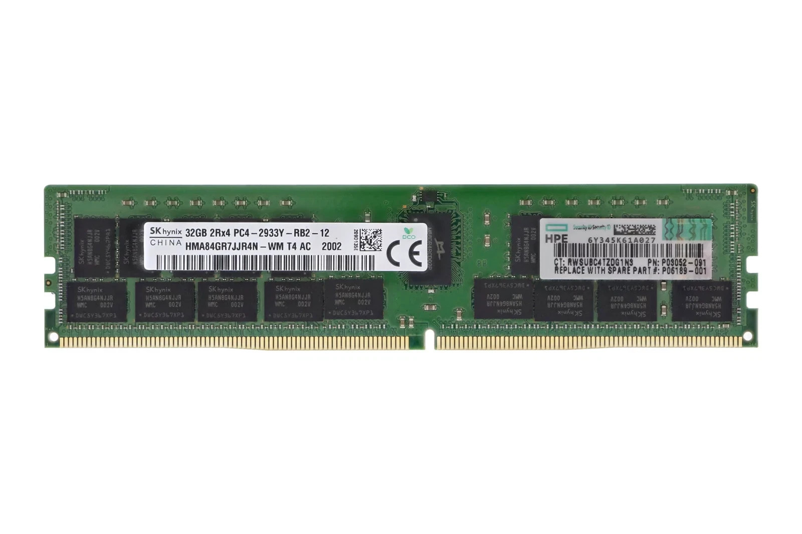 New HPE 32GB 2Rx4 PC4-2933 DDR4-23400 ECC RDIMM Memory RAM P00924-B21 P03052-091