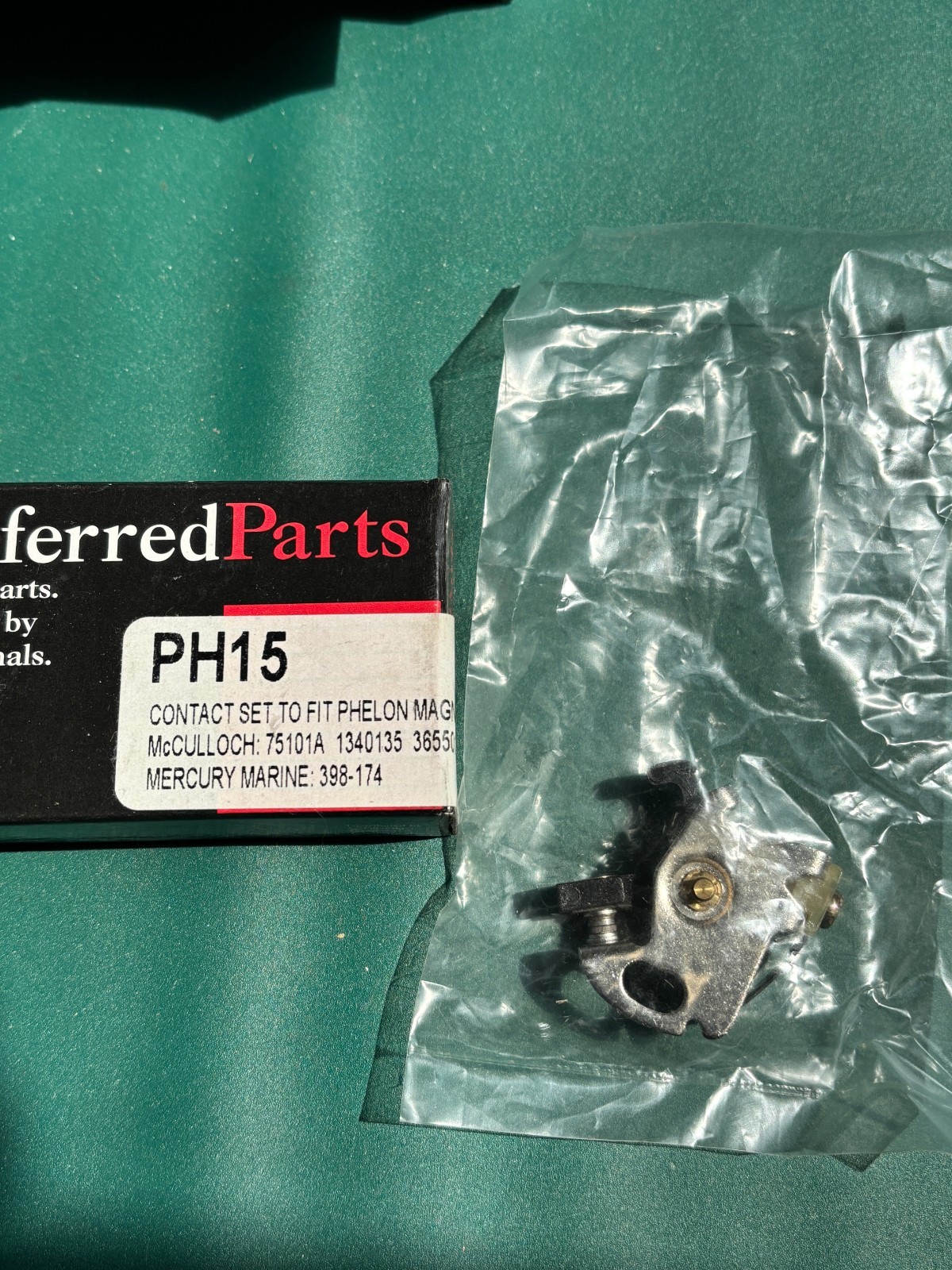 NOS Preferred Parts PH15 Contact Set Mercury 398-174 McCulloch 75101A 1340135 NOS Preferred Parts PH15 Contact Set Mercury 398-174 McCulloch 75101A 1340135