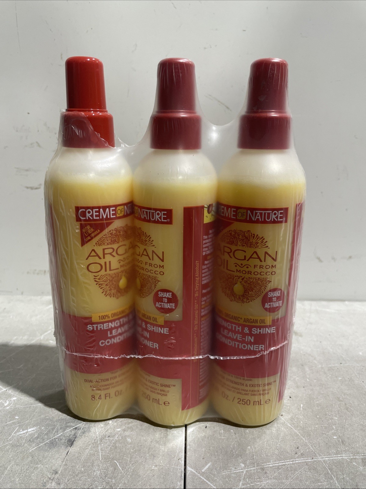 Creme of Nature Argan Oil Strength & Shine Leave-in Conditioner 8.4oz Lot of 3 Creme of Nature Argan Oil Strength & Shine Leave-in Conditioner 8.4oz Lot of 3