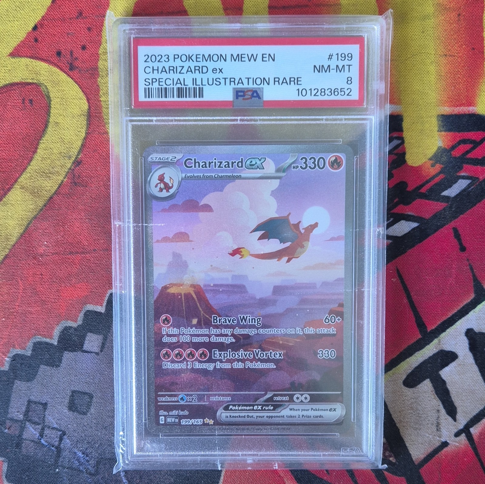 PSA 8 Charizard ex 199/165 Scarlet & Violet-151 Special Illustration Holo 2023