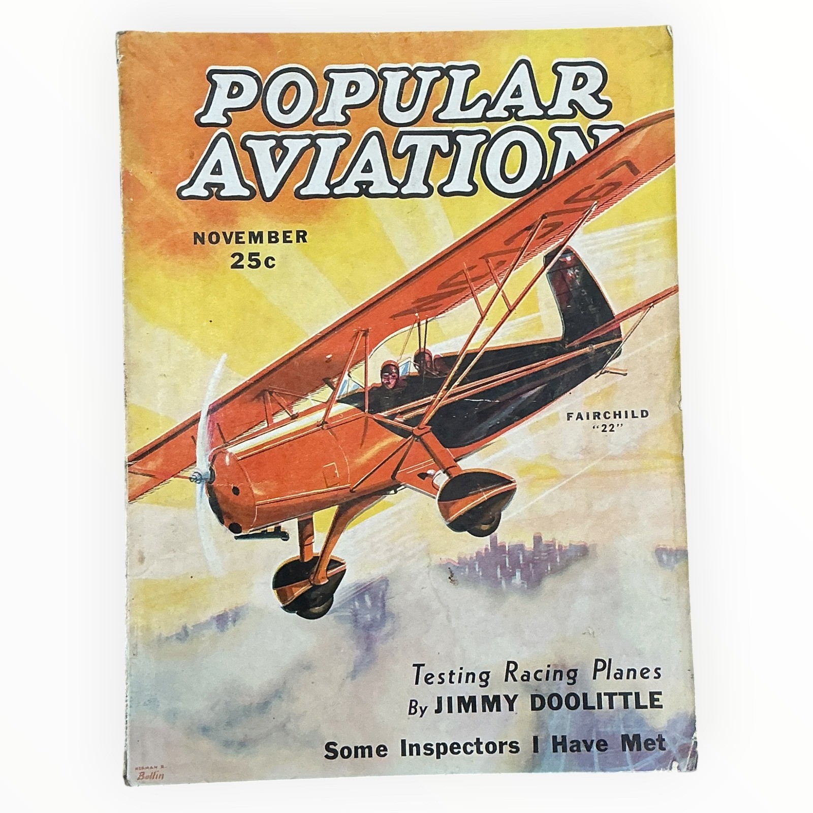 Popular Aviation Nov 1933 Jimmy Doolittle Fairchild 22 Glenn Curtiss Air Corps