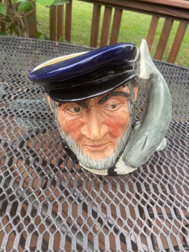 Royal Doulton Toby Jug CAPTAIN AHAB D6500 COPR 1958 Royal Doulton Toby Jug CAPTAIN AHAB D6500 COPR 1958
