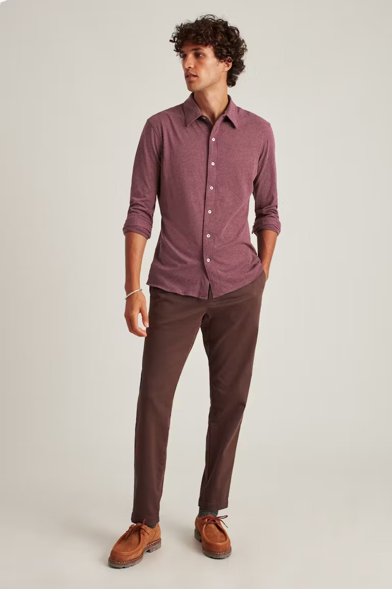 Bonobos Jersey Everyday Men\'s Shirt Buttondown Long Sleeve Slim Fit M 284792